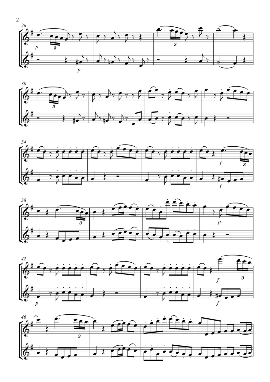 Eine Kleine Nachtmusik: Flute Duet Eine Kleine Nachtmusik: Flute Duet Flute Duet scores gallery preview page 2