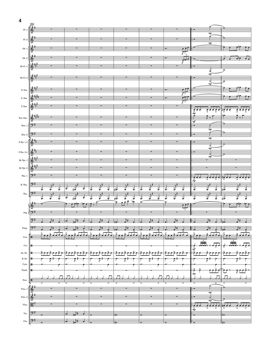 Exodus Pt.1 The Great Escape Full Orchestra scores gallery preview page 4
