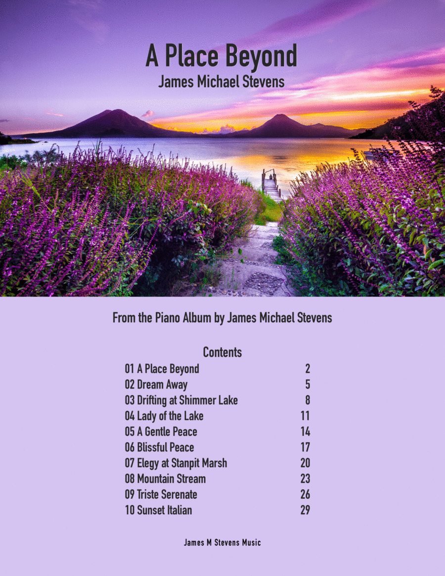 A Place Beyond Piano Book Piano Solo scores gallery preview page 1