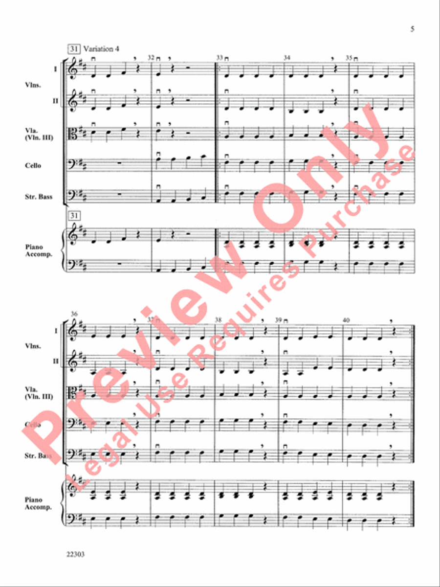 Cabbage Countdown String Orchestra scores gallery preview page 6