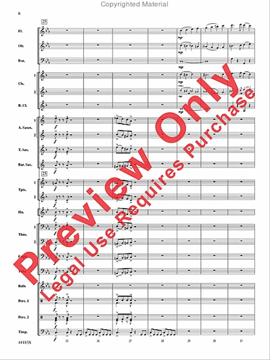 Cobra Dance Concert Band scores gallery preview page 7