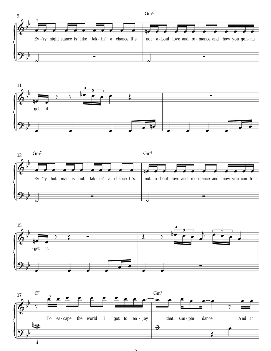 Blood On The Dance Floor Easy Piano scores gallery preview page 2