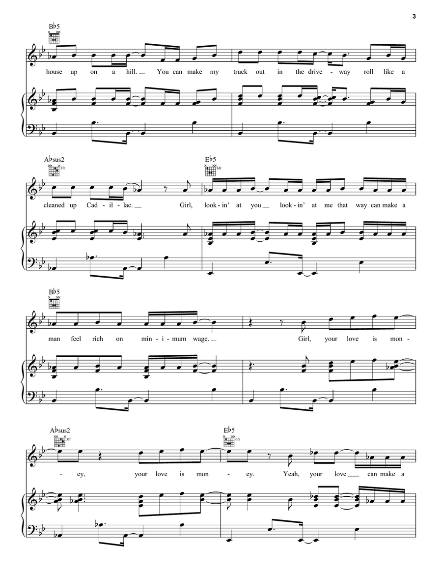 Minimum Wage Piano, Vocal, Guitar scores gallery preview page 3