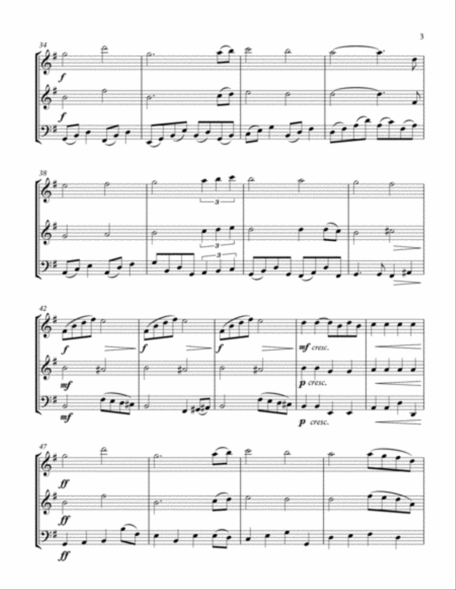 Can't Help Falling In Love String Trio scores gallery preview page 3