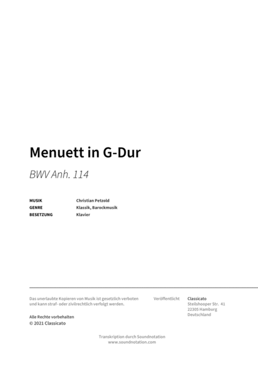 Menuett in G-Dur image number null