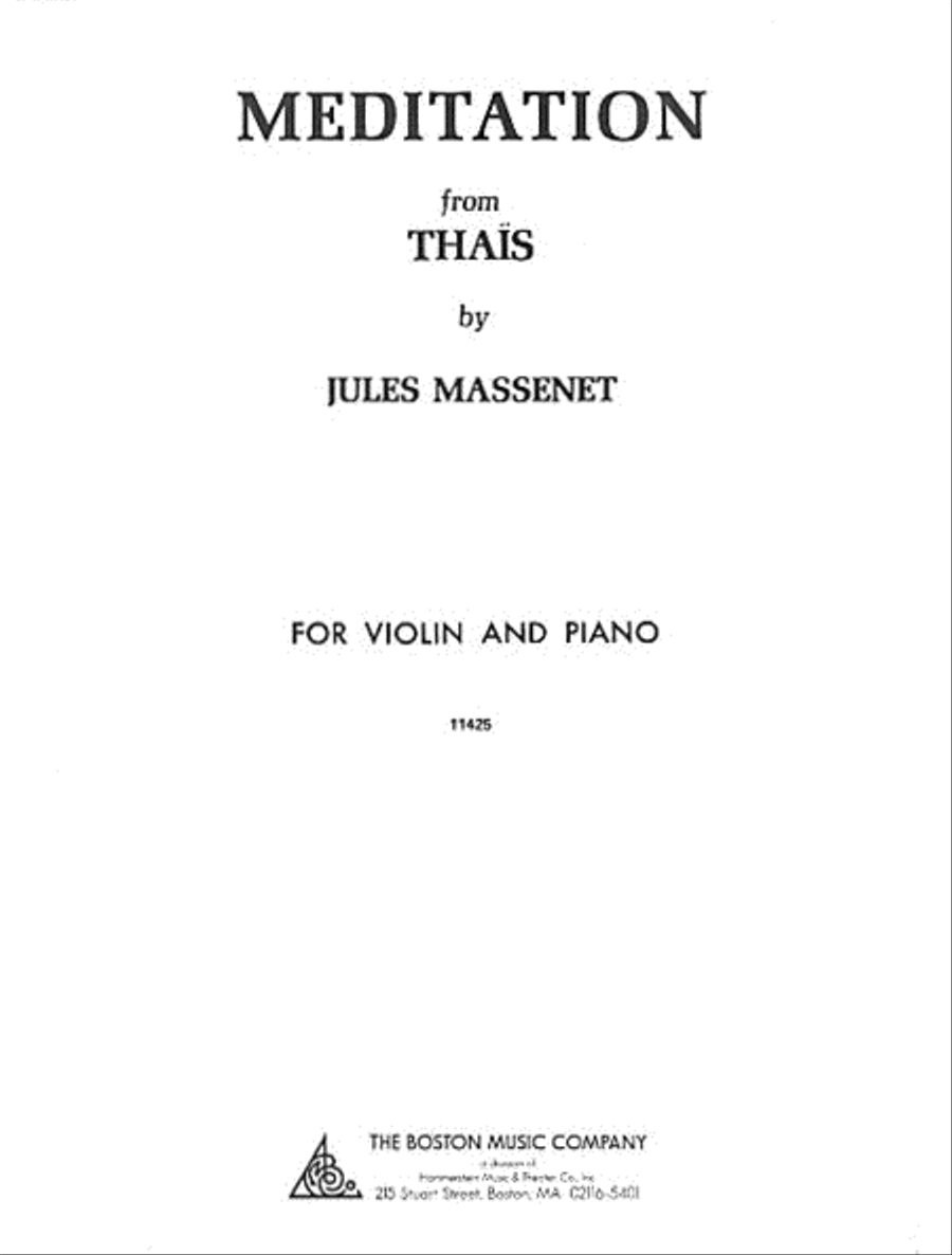 Meditation From “Thaïs” Violin Solo scores gallery preview page 1