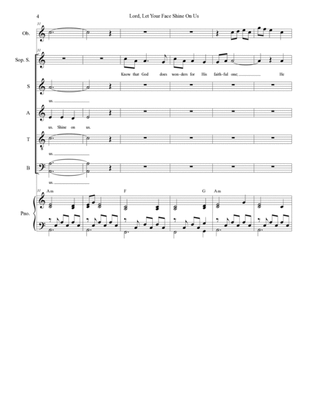 Lord, Let Your Face Shine On Us (Solo with SATB) image number null
