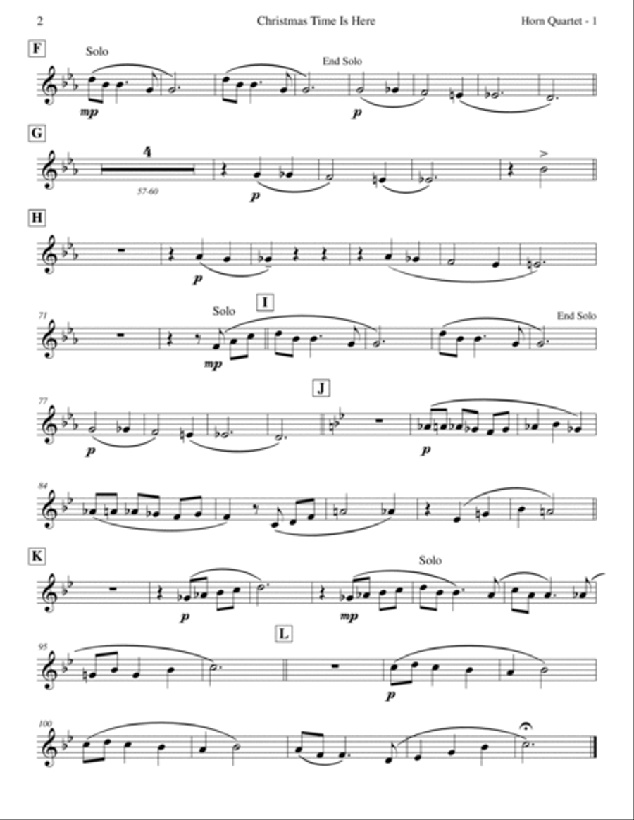 Christmas Time Is Here Christmas Time Is Here Brass Quartet scores gallery preview page 6