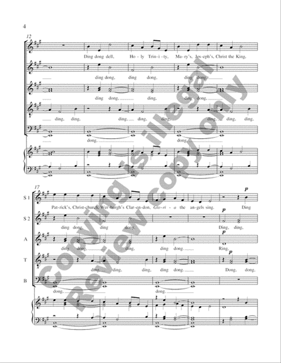 Dublin Bells Carol Dublin Bells Carol Divisi scores gallery preview page 4
