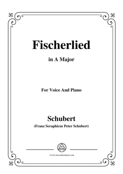 Schubert-Fischerlied (Version I),in A Major,for Voice and Piano image number null