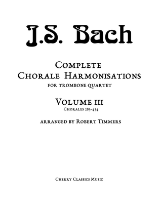 Bach Chorales for Trombone Quartet Volume 3