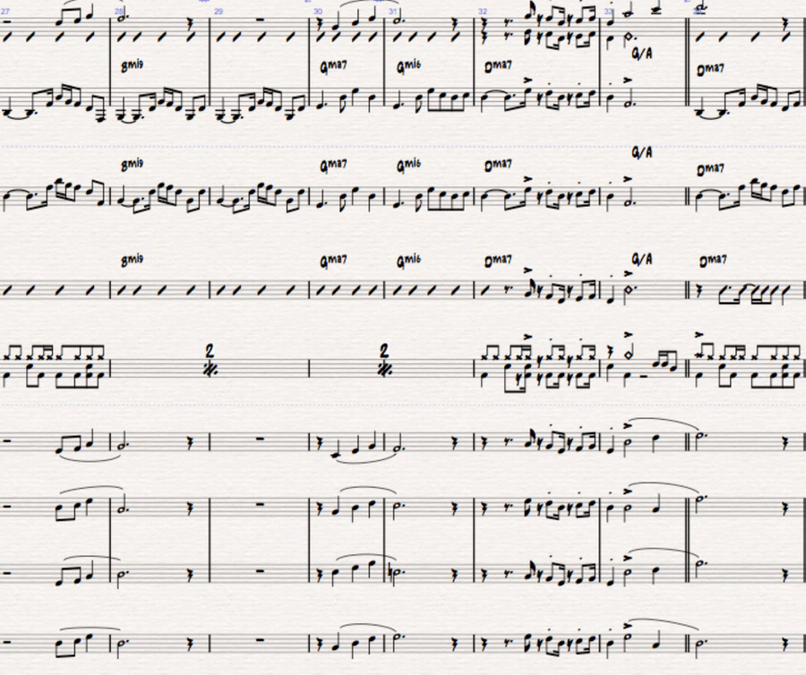 Just The Way You Are Jazz Ensemble scores gallery preview page 5