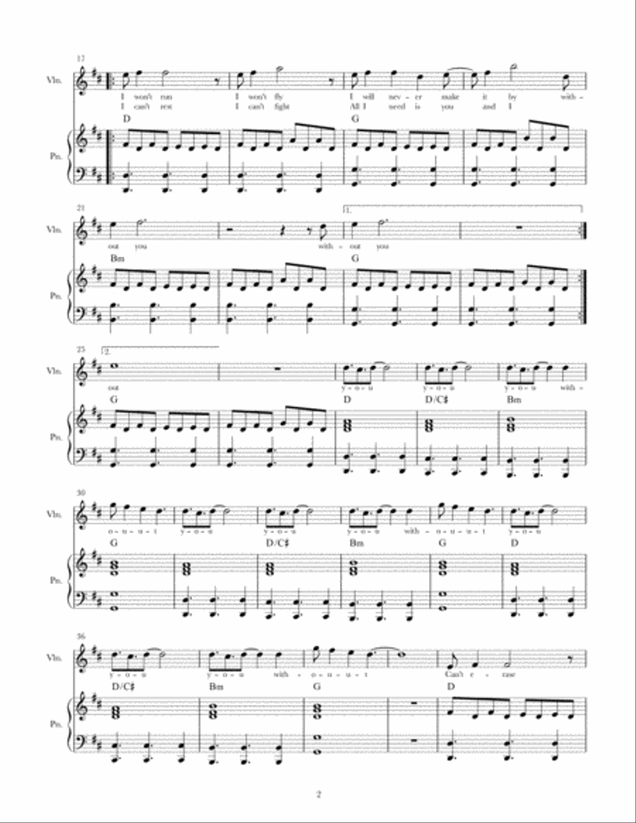 Without You Without You Small Ensemble scores gallery preview page 2