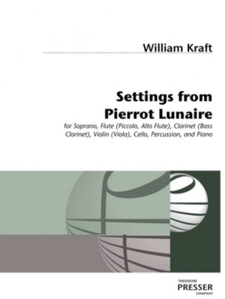 Book cover for Settings From Pierrot Lunaire