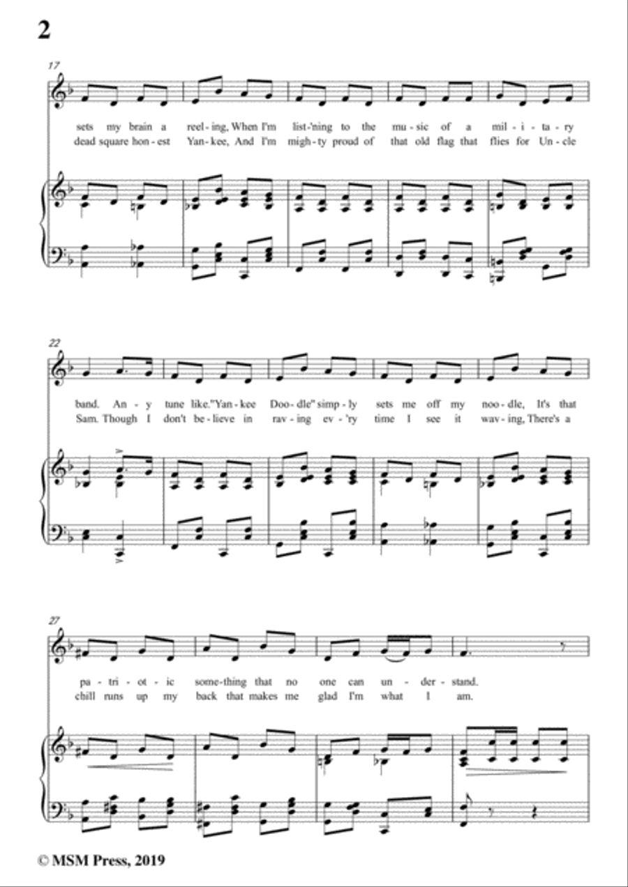 George M. Cohan-You're A Grand Old Rag,in F Major,for Voice&Piano Voice scores gallery preview page 4