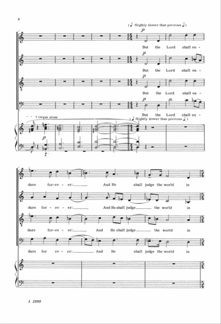 I Will Praise Thee, O Lord 4-Part scores gallery preview page 5