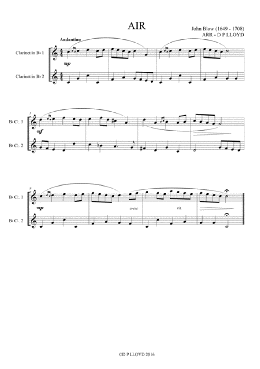 Clarinet duets - 10 Baroque duets - Volume 1 Clarinet Duet scores gallery preview page 2