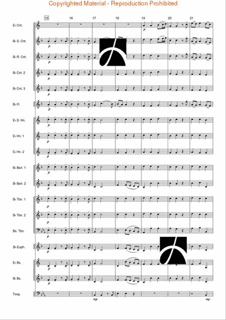 Let Me Weep (Lascia Ch'io Pianga) from the Opera Rinaldo Concert Band scores gallery preview page 4