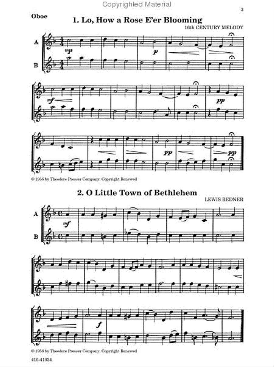 Play A Song Of Christmas, Oboe Chamber Music scores gallery preview page 2