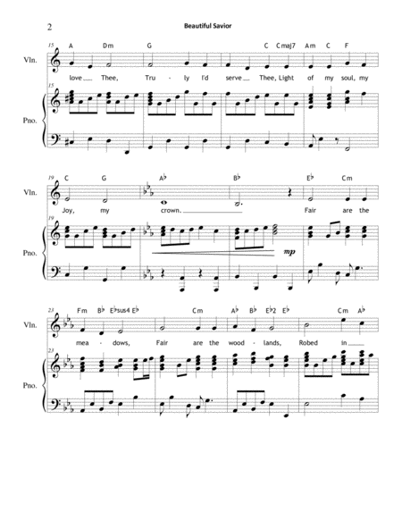 Beautiful Savior (Violin & Piano Duet) image number null