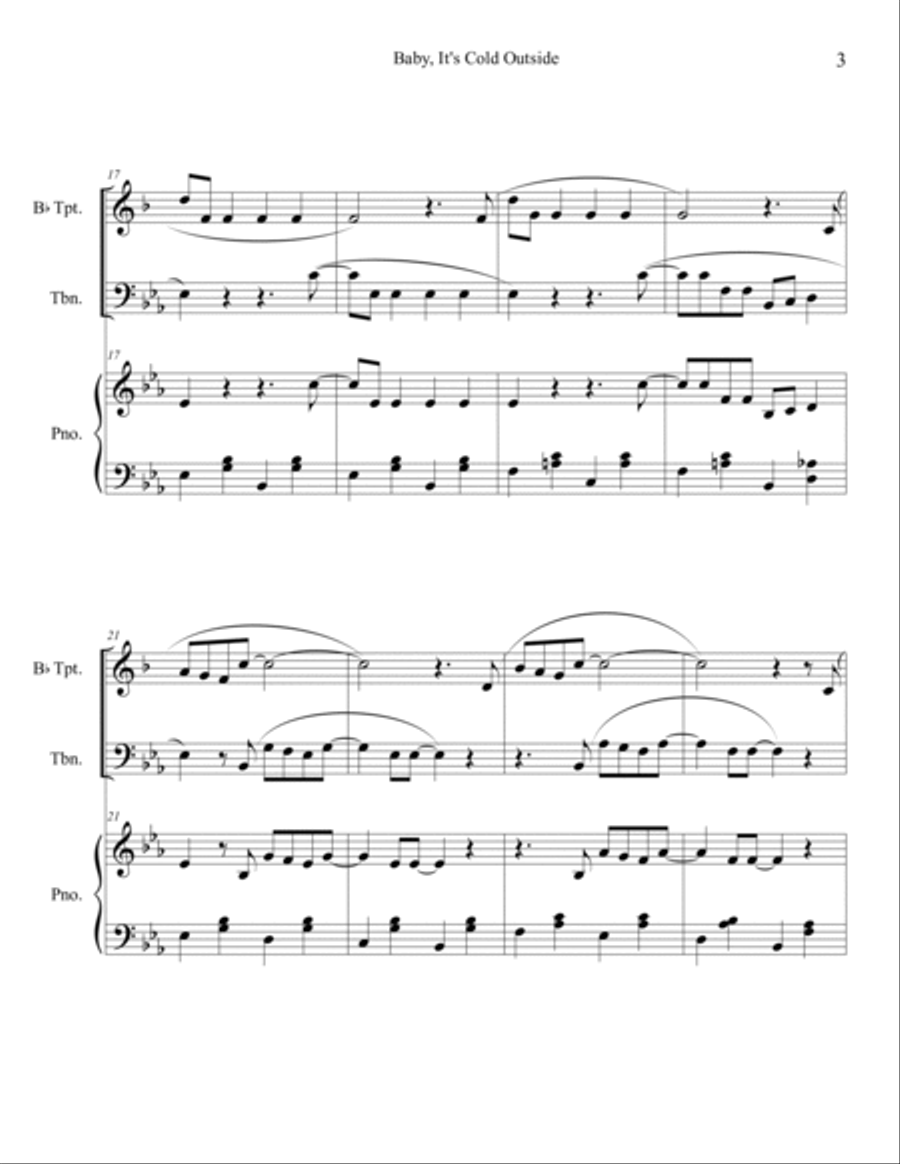 Baby, It's Cold Outside Brass Duet scores gallery preview page 3