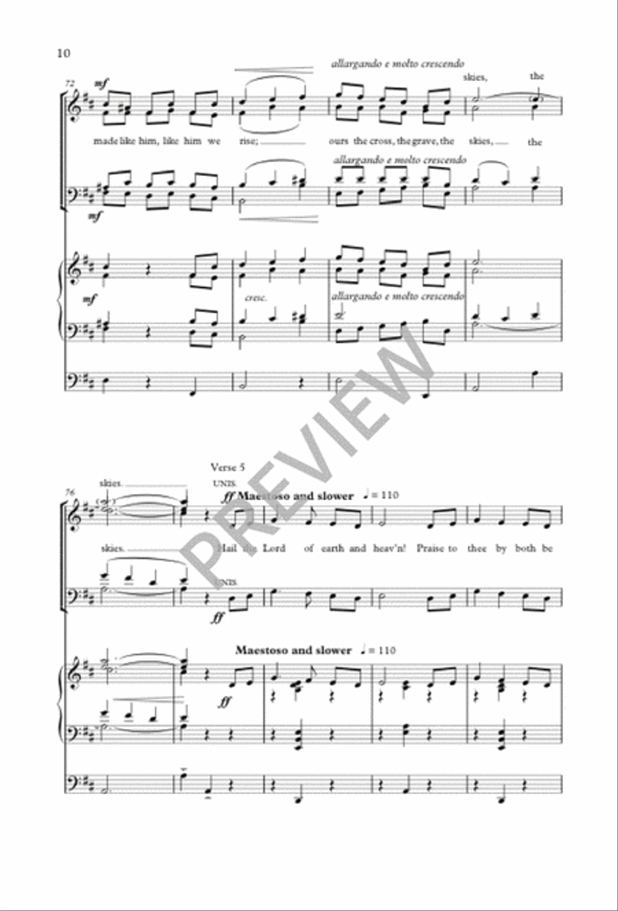 Love's Redeeming Work Is Done 4-Part scores gallery preview page 10