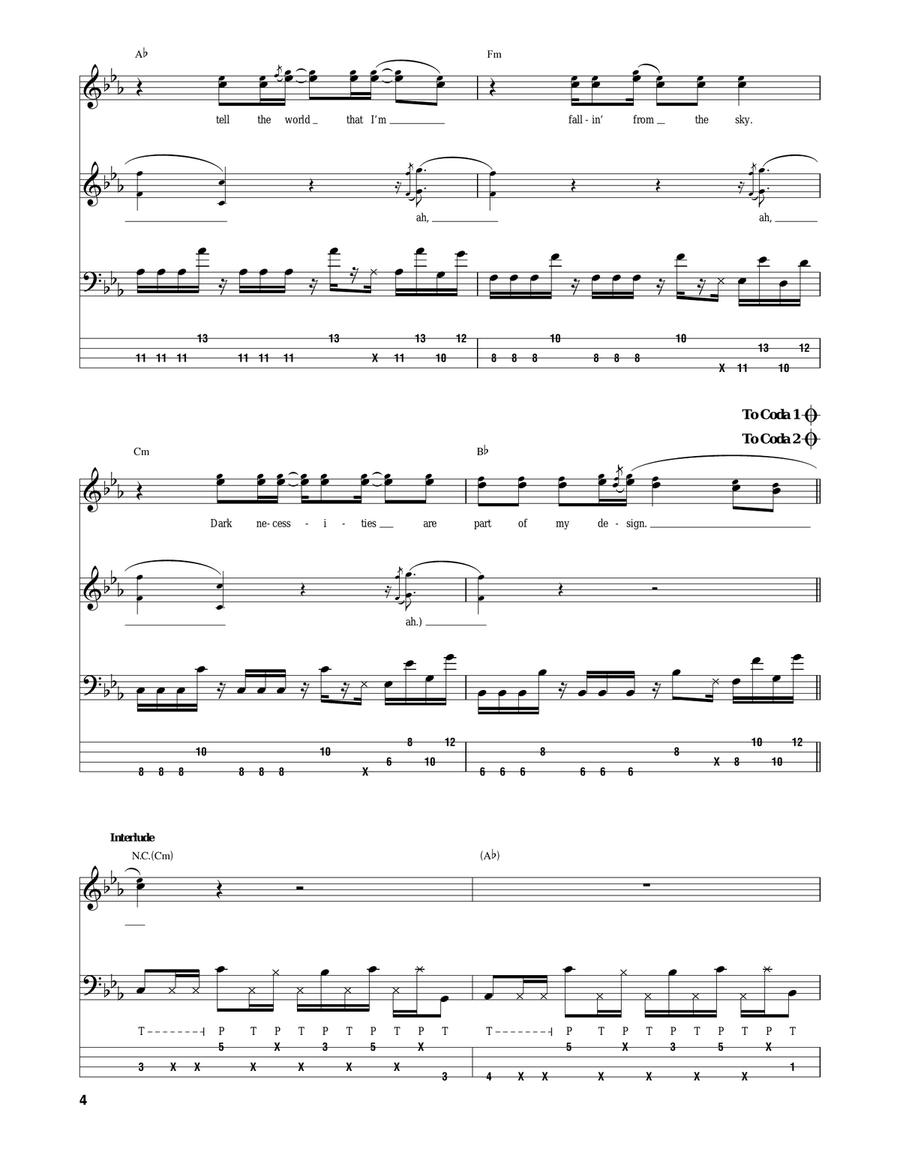 Dark Necessities Acoustic Guitar scores gallery preview page 4