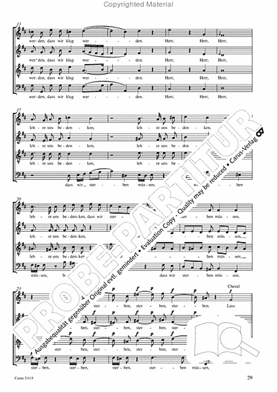 Carl Philipp Emanuel Bach & Gottfried August Homilius. Motets and Choruses Choir scores gallery preview page 31