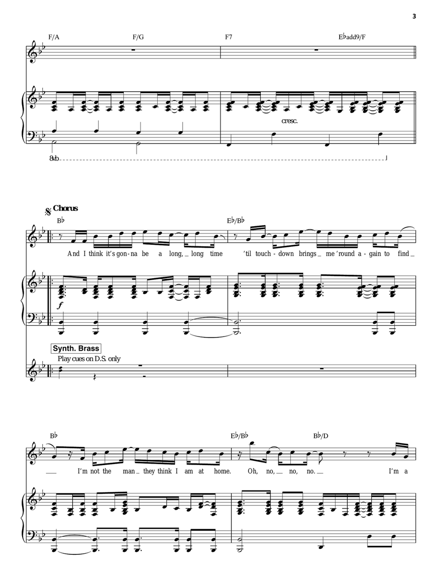 Rocket Man (I Think It's Gonna Be A Long Long Time) Piano scores gallery preview page 3