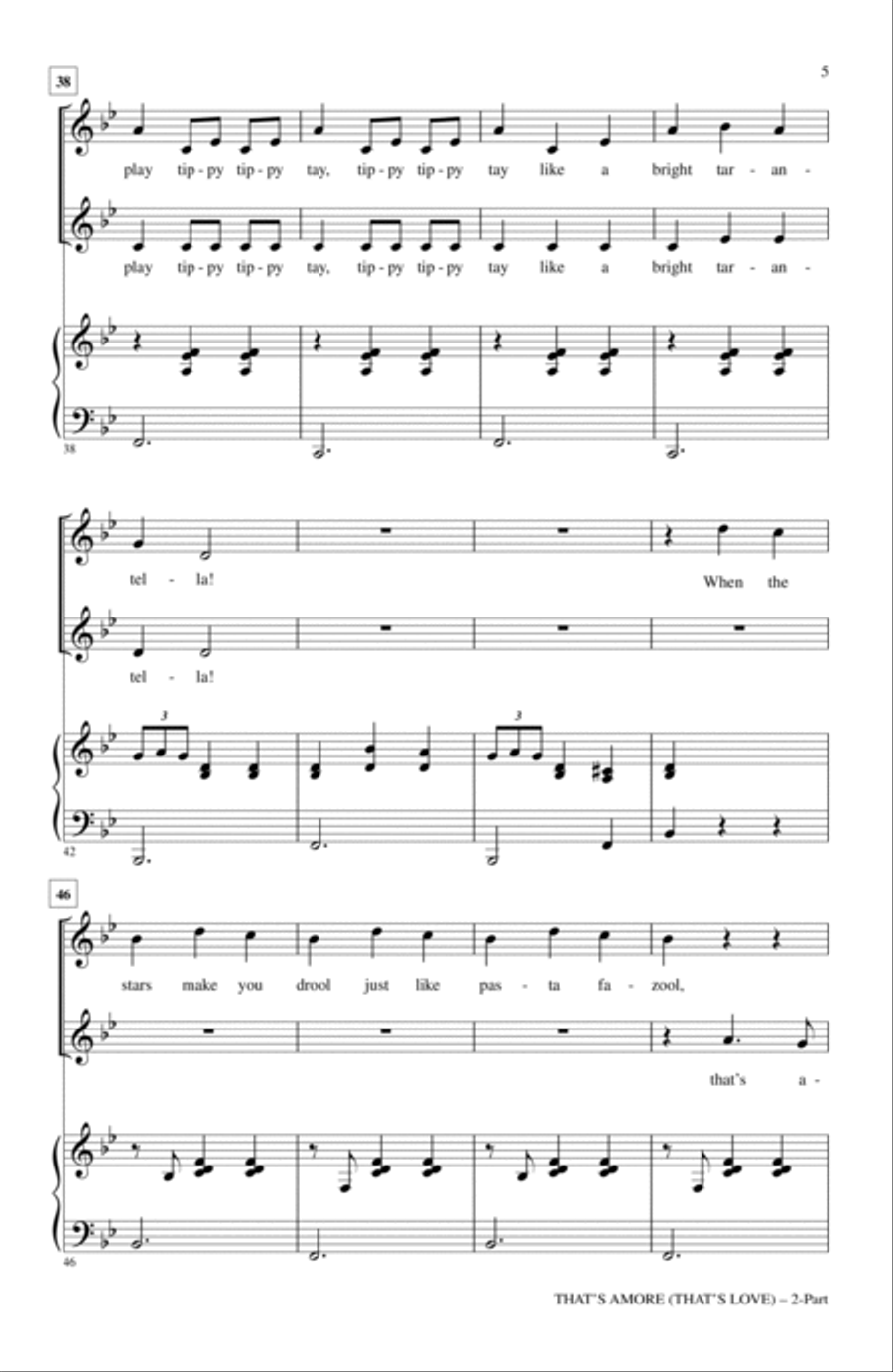 That's Amoré (That's Love) (arr. Jill Gallina) 2-Part scores gallery preview page 4