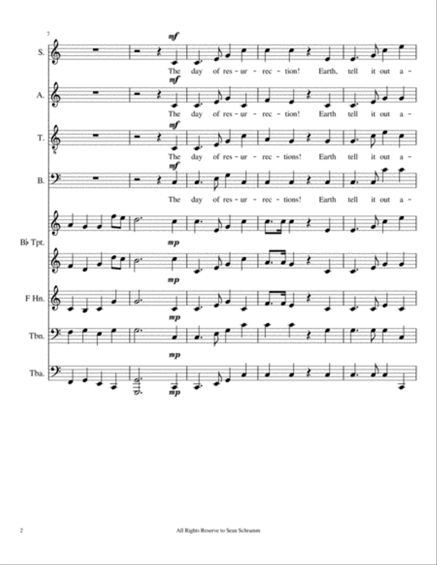The Day of Resurrection 4-Part scores gallery preview page 2