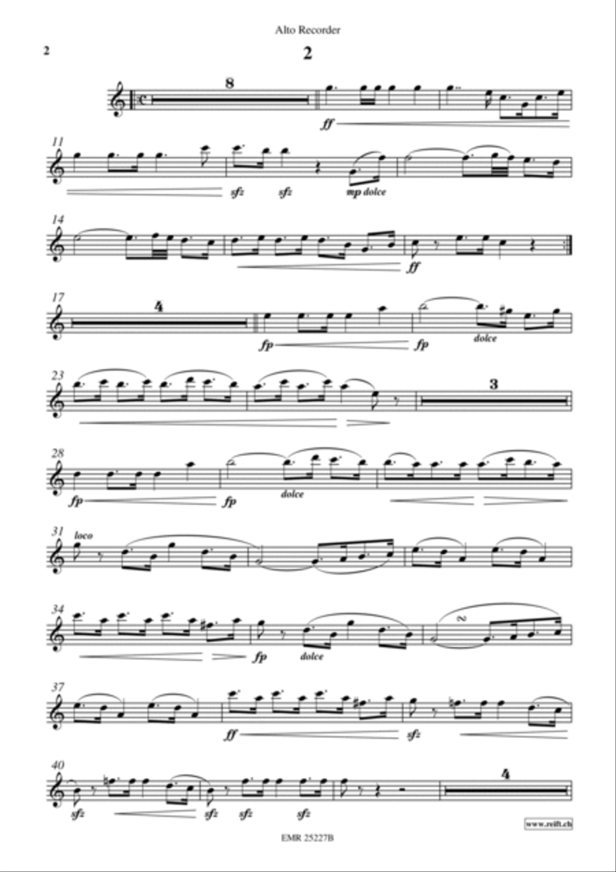 2 Marches Alto Recorder scores gallery preview page 3