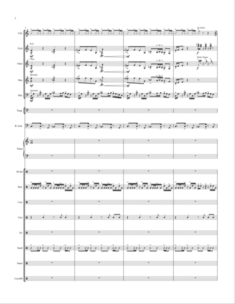 Tropical Departure - for Percussion Ensemble Percussion Ensemble scores gallery preview page 3