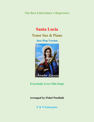Book cover for "Santa Lucia"-Piano Background for Tenor Sax and Piano (Jazz/Pop Version)