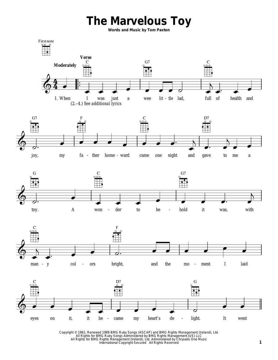 The Marvelous Toy Ukulele scores gallery preview page 1