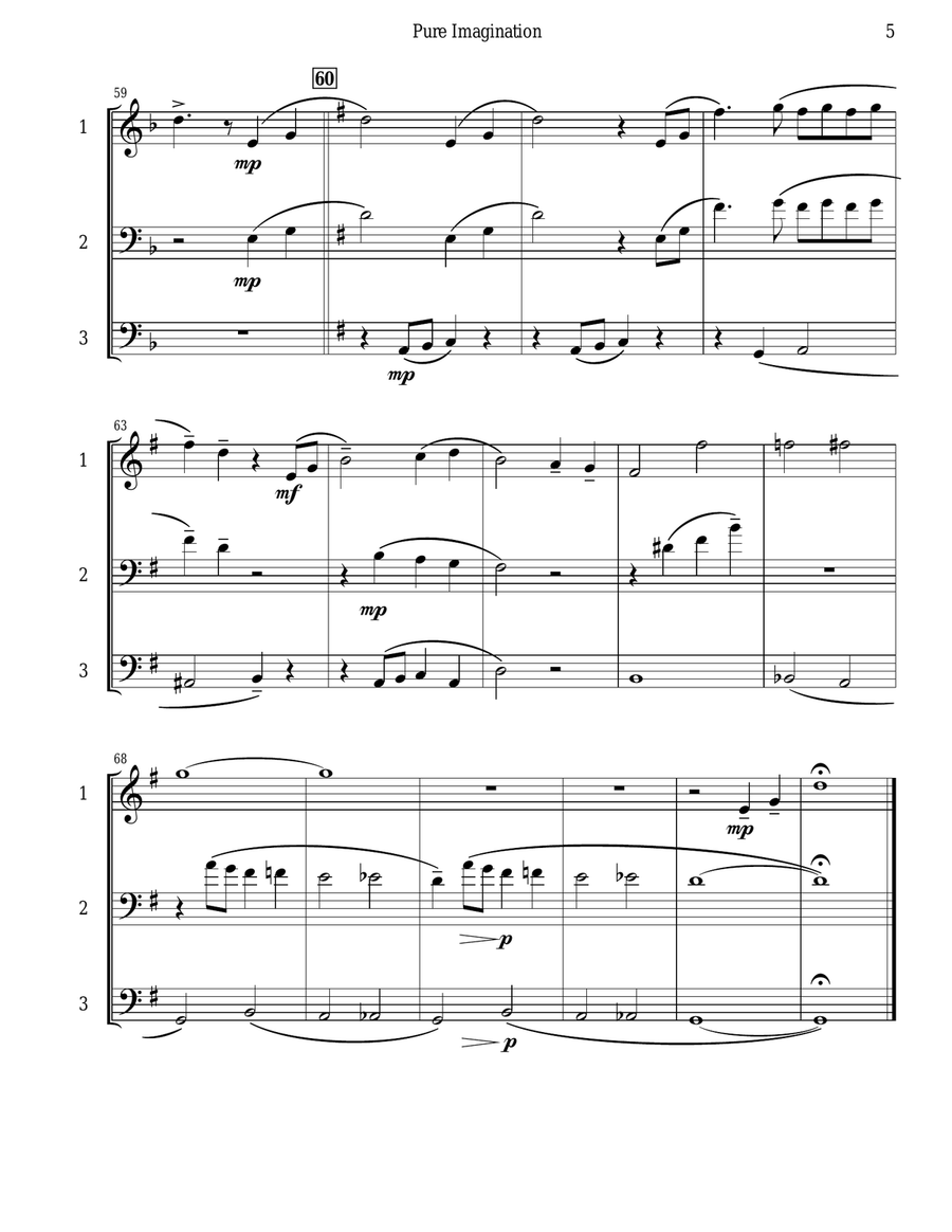 Pure Imagination Brass Ensemble scores gallery preview page 6