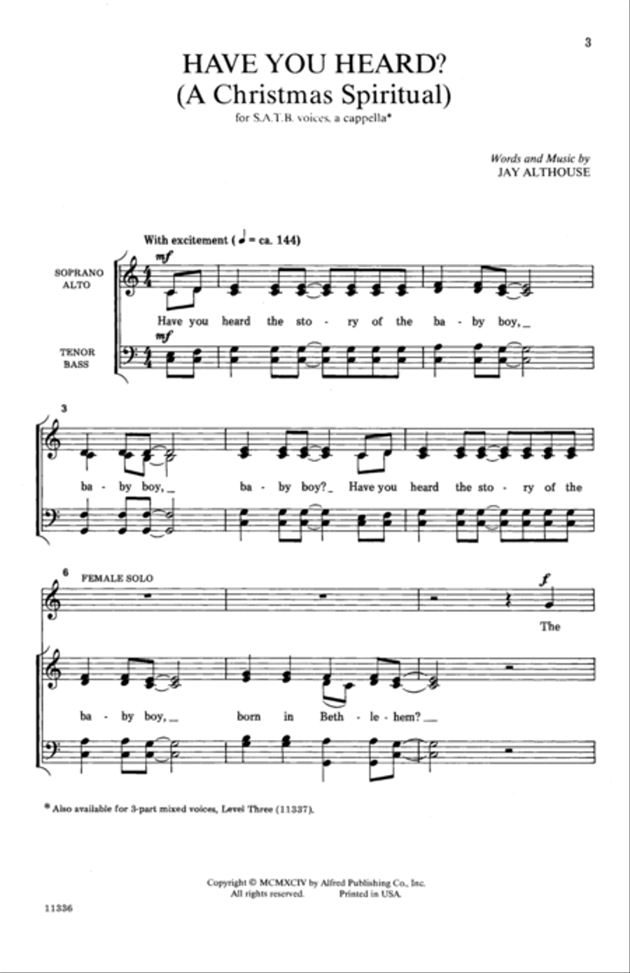 Have You Heard? 4-Part scores gallery preview page 2