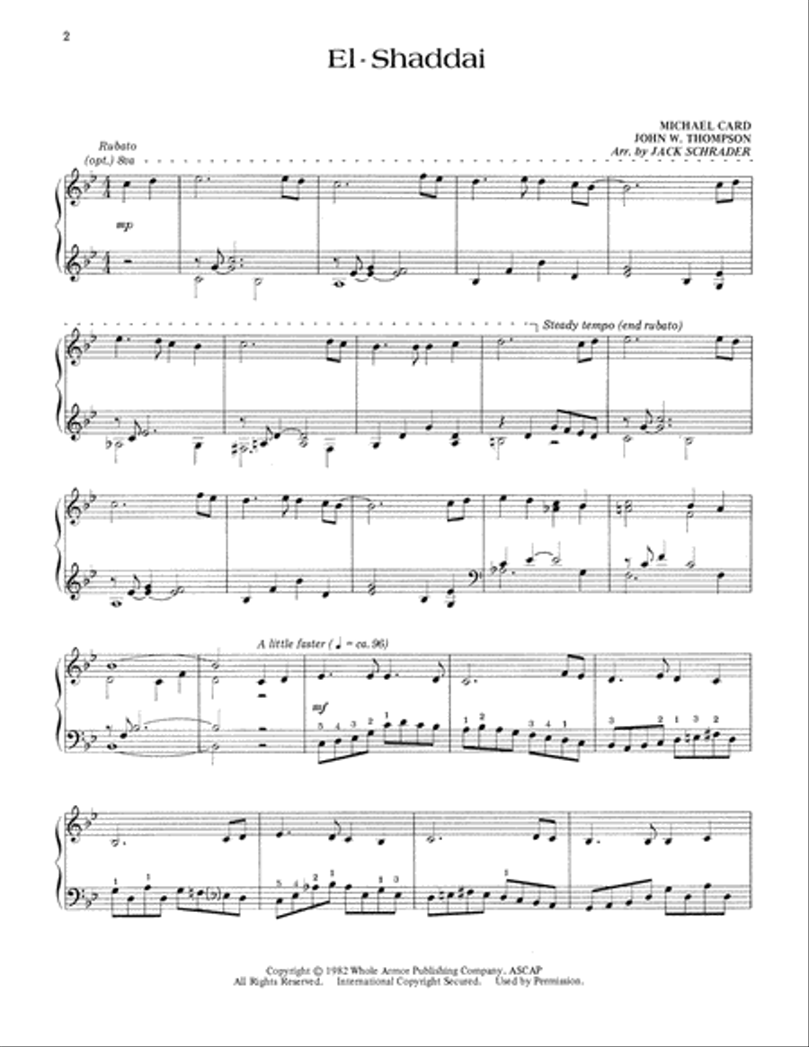 Easy Gospel Piano-Digital Download Piano Solo scores gallery preview page 6