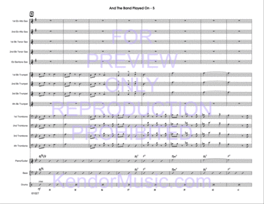 And The Band Played On Jazz Ensemble scores gallery preview page 6