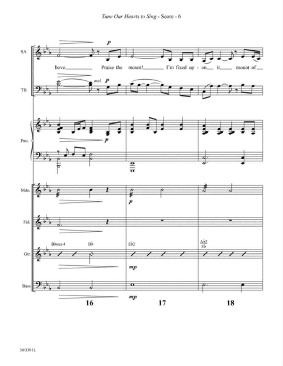 Tune Our Hearts to Sing - Instrumental Ensemble Score and Parts Choir scores gallery preview page 9