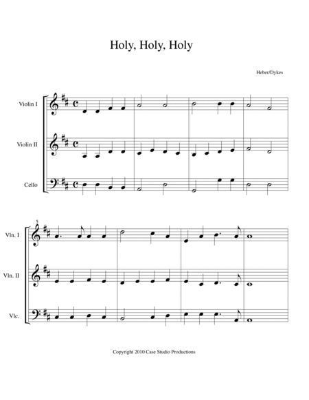 A Collection Of Hymns For String Trio book 2