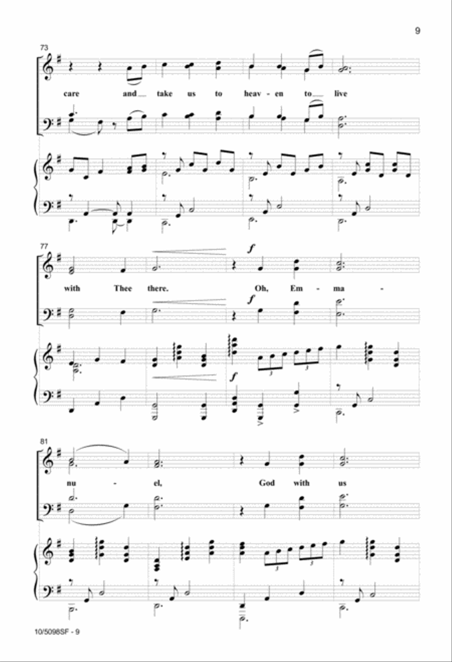 Emmanuel's Cradle Song 4-Part scores gallery preview page 8