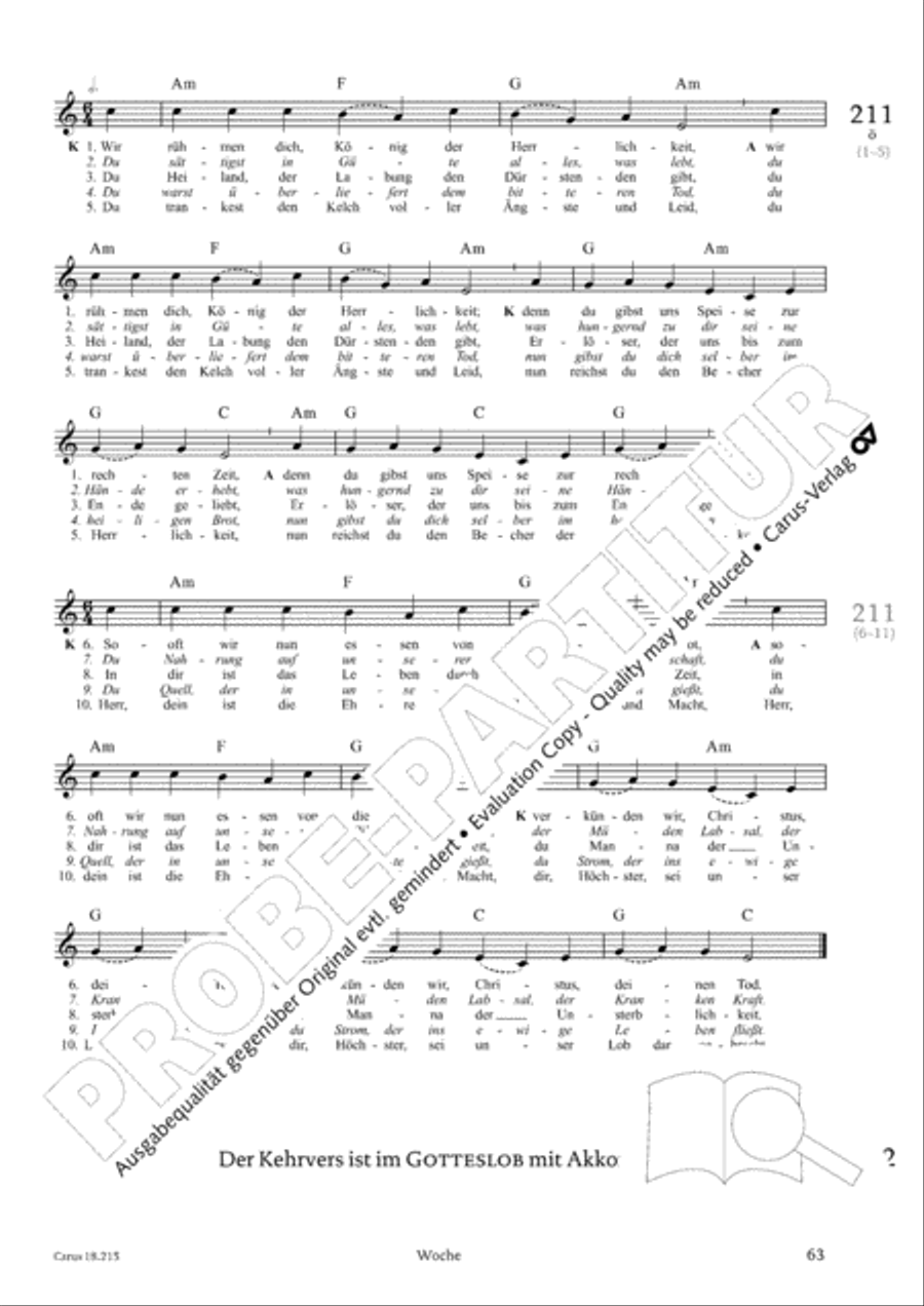 Gitarrenbuch zum Gotteslob Guitar scores gallery preview page 60