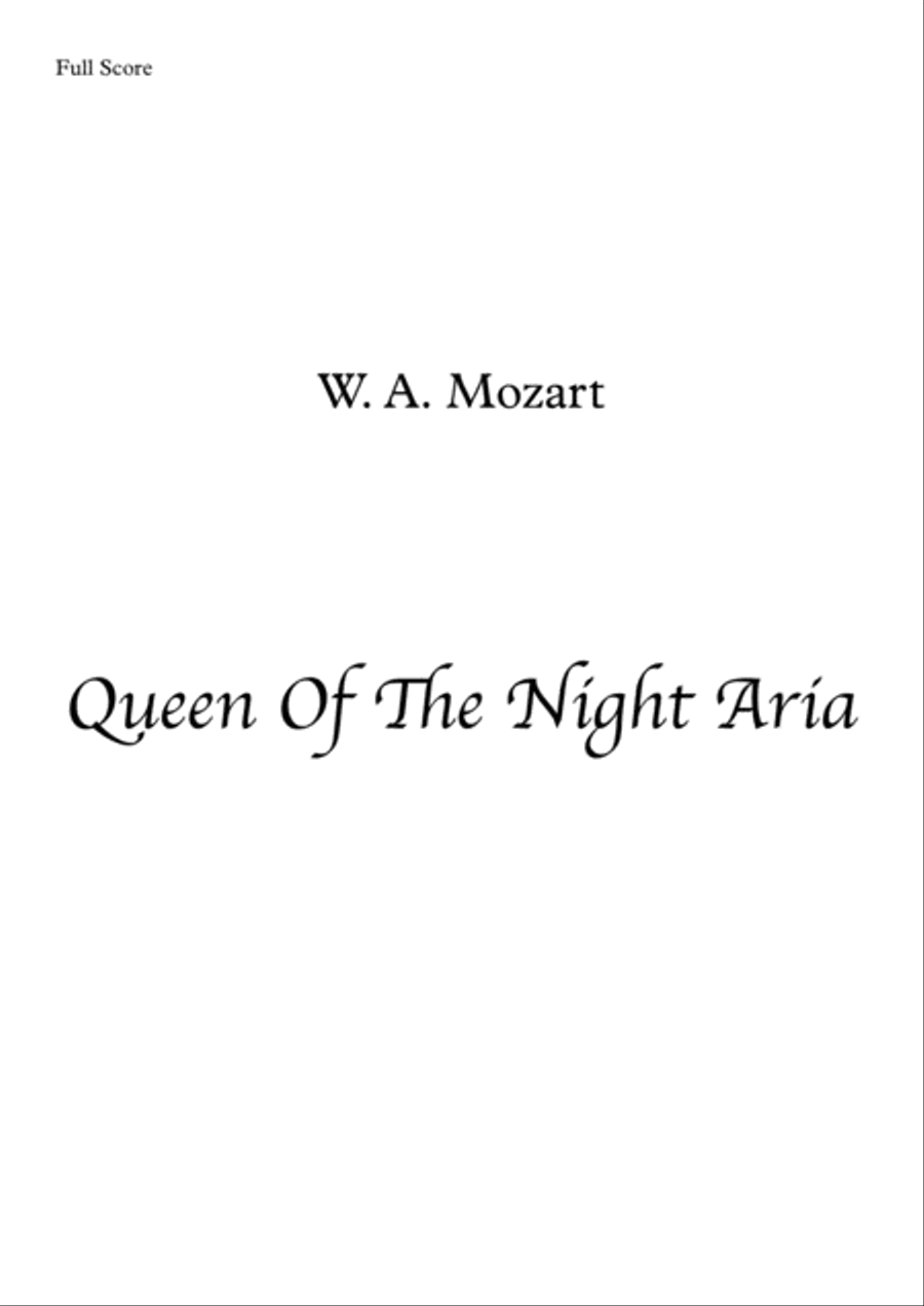 Queen Of The Night Aria Brass Quintet Brass Quintet scores gallery preview page 1