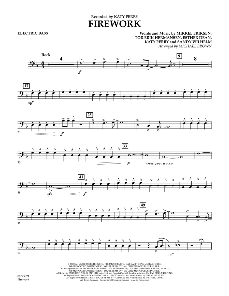 Firework - Bass Concert Band scores gallery preview page 1