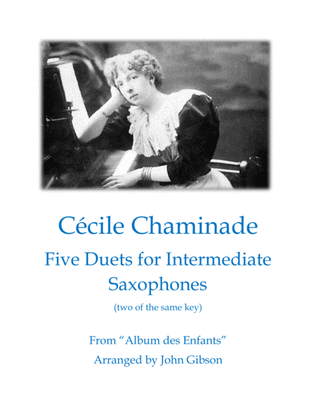 Book cover for Cecile Chaminade - 5 Duets for Intermediate Saxes