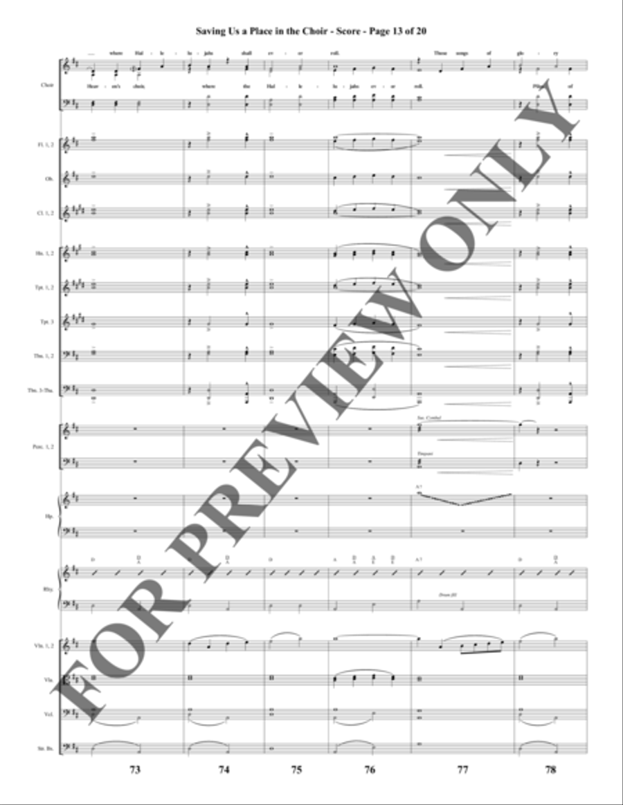 Southern Gospel Songs, Volume 2 - Orchestration Choir scores gallery preview page 14