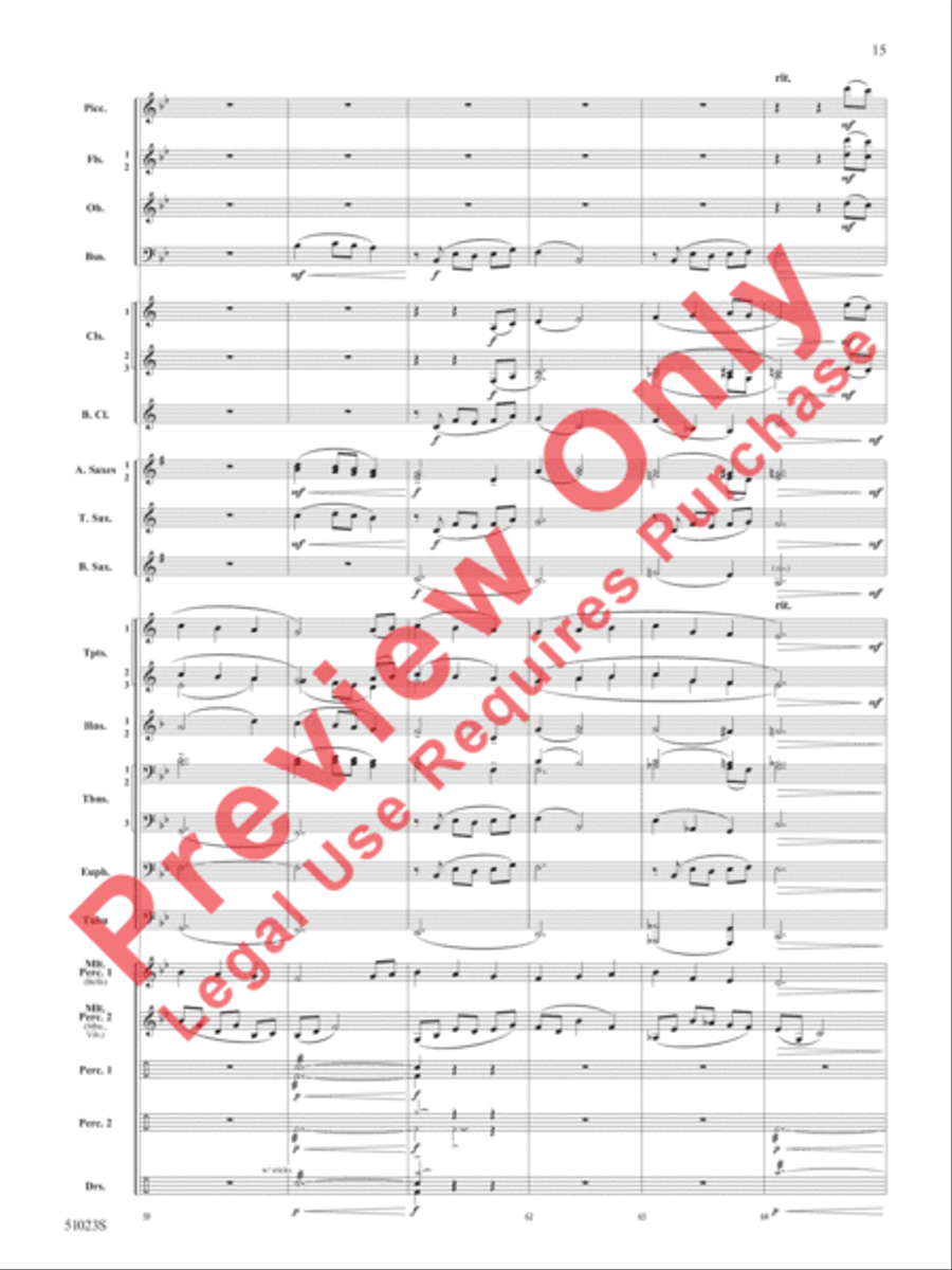 Walkin' Down Christmas Lane Concert Band scores gallery preview page 16