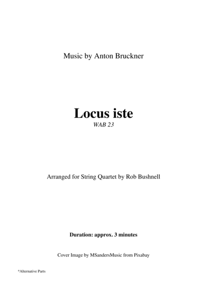 Locus iste (Bruckner) - String Quartet image number null