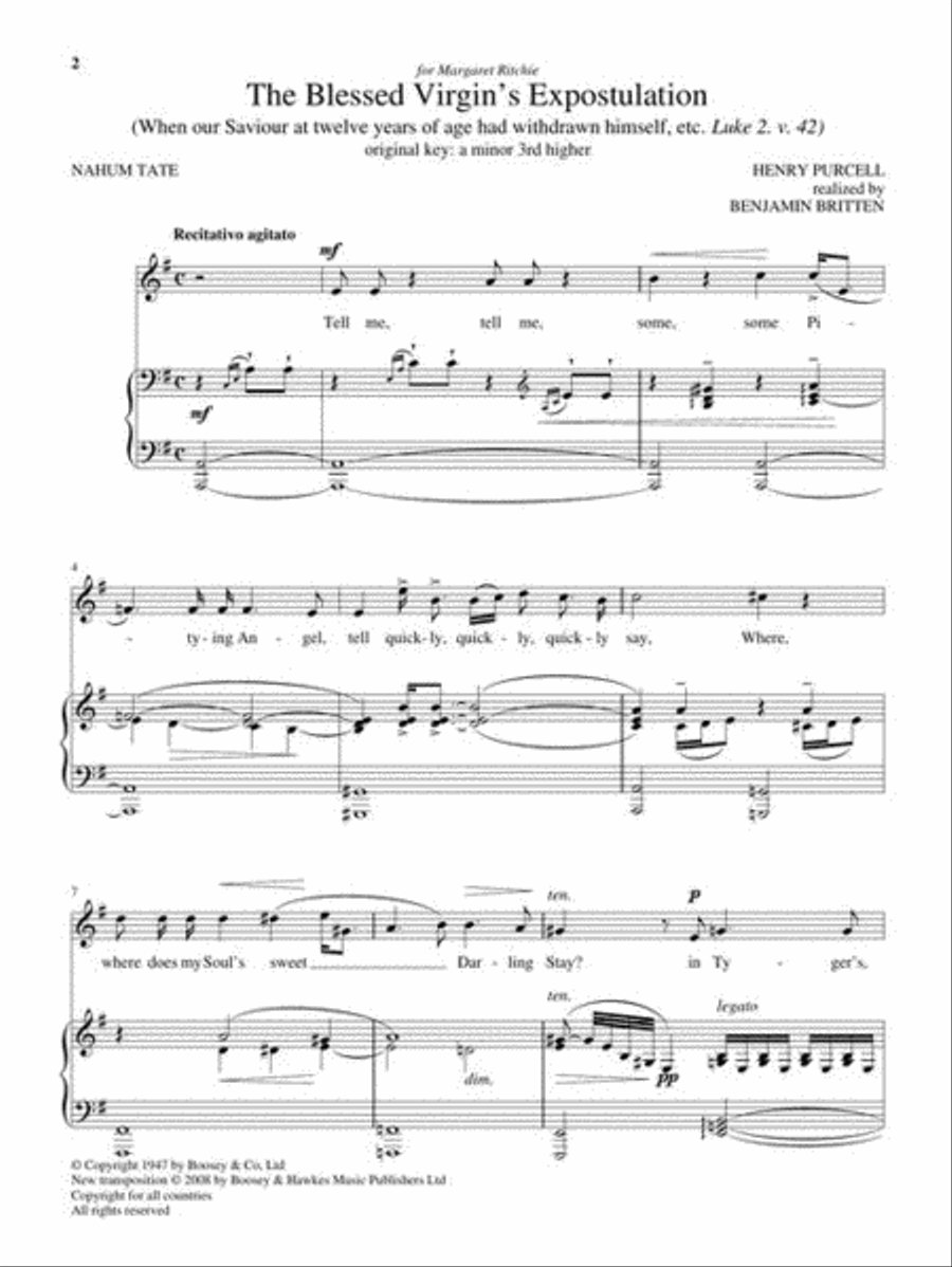 The Purcell Collection – Realizations by Benjamin Britten
